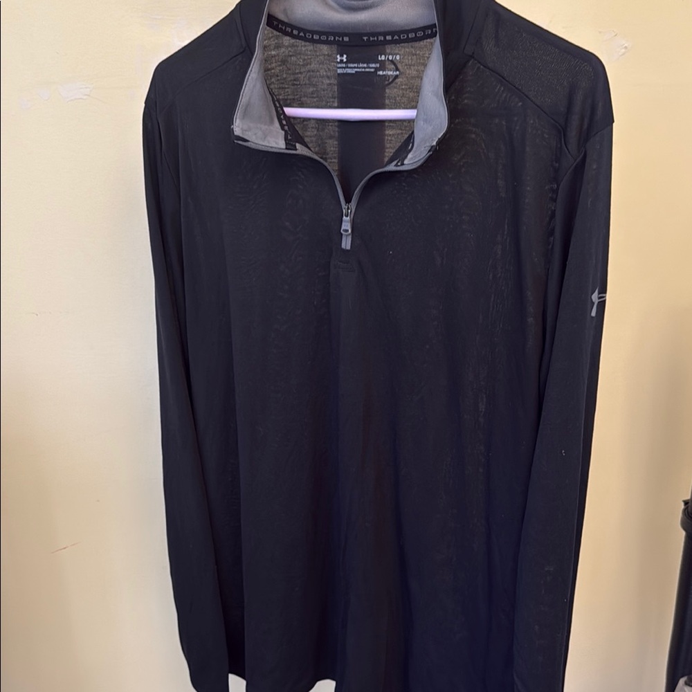 Under Armour HEATGEAR Black Quarter-Zip Pullover